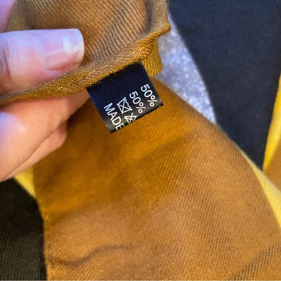 Janice Apparel Cotton Wool Poncho Wrap Gold Black Blue One Size Colorful Classy - Picture 7 of 9